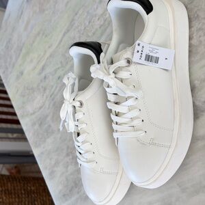 torrid White Sneakers with Black Heel Detail